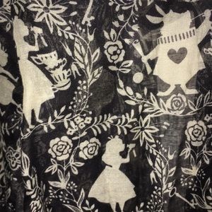 Large Alice and wonderland scarf